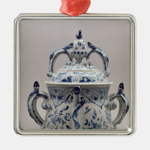 Lambeth Delftware posetpot, blauw en wit Metalen Ornament
