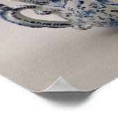 Lambeth Delftware posetpot, blauw en wit Poster (Hoek)