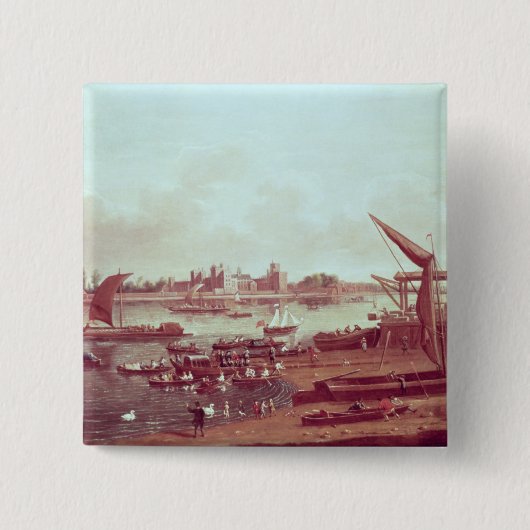 Lambeth Palace Vierkante Button 5,1 Cm (Voorkant)