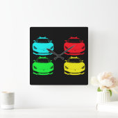 ~Lambo Pop Art~ WALLCLOCK, AANGEPAST. Vierkante Klok (Huis)