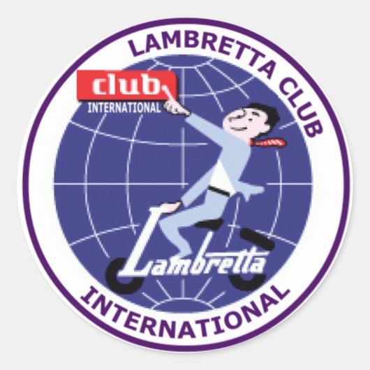 Lambretta Club Internationale Sticker Set van 6 (Voorkant)