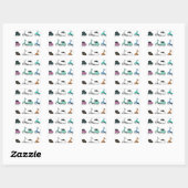 Lambretta Pop Art Vierkante Sticker (Vel)