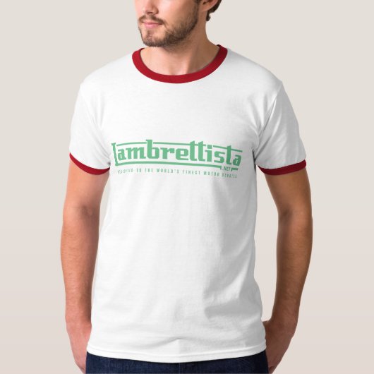 Lambrettista Green Old School Text T-Shirt (Voorkant)