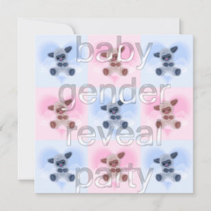 Lambs Baby Gender Reveal Party Invitation Kaart