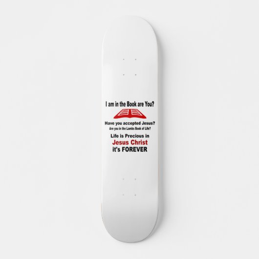Lambs Book of Life Persoonlijk Skateboard (Voorkant)