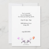 Lambs verjaardagsfeestje voor tweeling kaart (Achterkant)