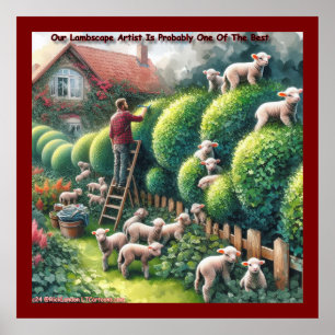 Lambscape Kunstenaar: Topiaire is Wol geworden Poster