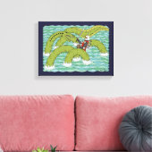 Lambton Worm en Knight Canvas Afdruk (Insitu (Woonkamer))