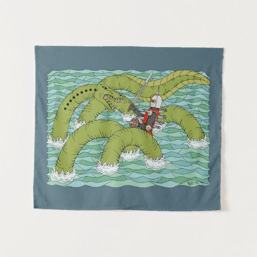 Lambton Worm en Knight Wandkleed (Voorkant (horizontaal))