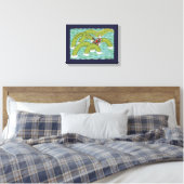 Lambton Worm en Ridder Canvas Afdruk (Insitu (Slaapkamer))