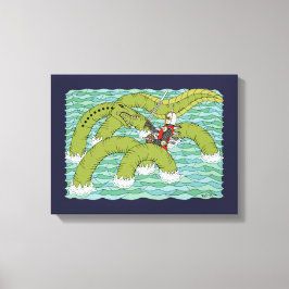 Lambton Worm en Ridder Canvas Afdruk