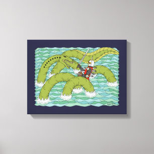 Lambton Worm en Ridder Canvas Afdruk