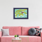 Lambton Worm en Ridder Canvas Afdruk (Insitu (Woonkamer))
