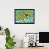 Lambton Worm en Ridder Poster (Thuiskantoor)
