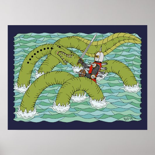 Lambton Worm en Ridder Poster (Voorkant)