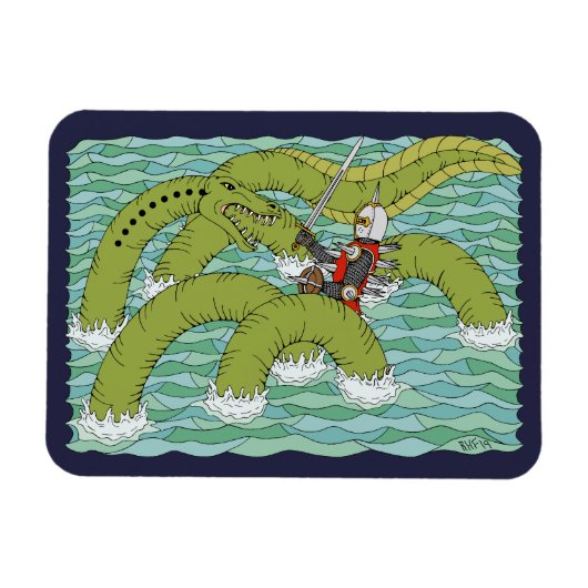 Lambton Worm Magneet (Horizontaal)