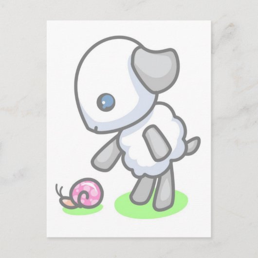 Lamby-Pie Snail Mail Briefkaart (Voorkant)