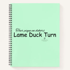 Lame Duck Turn Mint Groen en Zwart Notitieboek