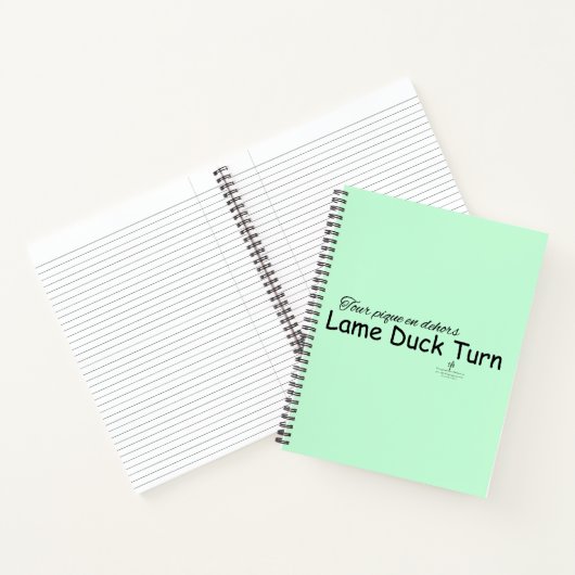 Lame Duck Turn Mint Groen en Zwart Notitieboek (Binnen)