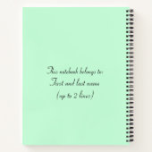 Lame Duck Turn Mint Groen en Zwart Notitieboek (Achterkant)