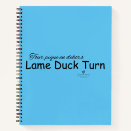 Lame Duck Turn Sky Blue en Black Notitieboek