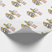 Lame eend cartoon | achtergrondkleur kiezen cadeaupapier (Hoek)