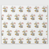 Lame eend cartoon | achtergrondkleur kiezen cadeaupapier (Vlak)