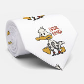 Lame eend cartoon | achtergrondkleur kiezen stropdas (Opgerold)