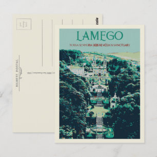 Lamego Sanctuary in Portugal Illustratie Briefkaart
