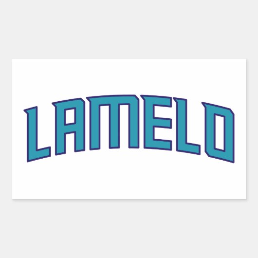 LaMelo Ball - Charlotte Basketball Rechthoekige Sticker (Voorkant)