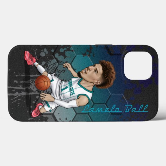Lamelo Ball karikatuur Case-Mate iPhone Case (Achterkant (horizontaal))