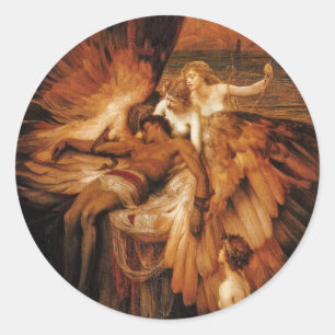 Lament voor Icarus door Herbert Draper Ronde Sticker