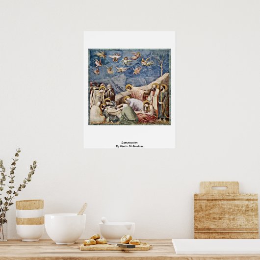 Lamentatie door Giotto di Bondone Poster (Keuken)