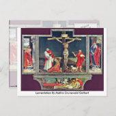 Lamentatie door Mathis Grunewald Gothart Briefkaart (Voorkant / Achterkant)