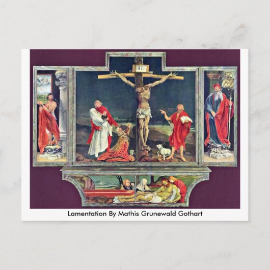 Lamentatie door Mathis Grunewald Gothart Briefkaart (Voorkant)