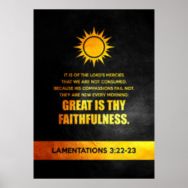 Lamentaties 3:22-23 Bijbelversie Poster