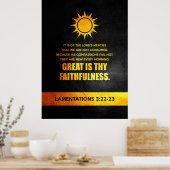 Lamentaties 3:22-23 Bijbelversie Poster (Keuken)
