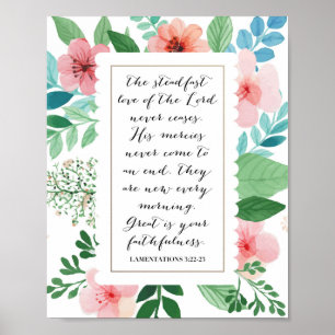 Lamentaties 3:22-23 poster