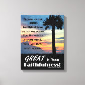 Lamentaties 3:22-23 Zonsondergang Fotodoek Canvas Afdruk (Voorkant)