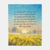 Lamentaties 3:22-24 fleece deken (Voorkant)