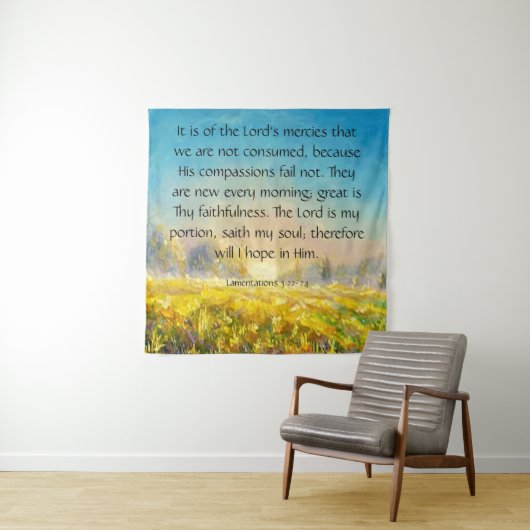 Lamentaties 3:22-24 wandkleed (In situ)