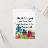 Lamentaties 3:25 Bijbellenverdraaiing met pic-flat Kaart (Voorkant / Achterkant in situ)