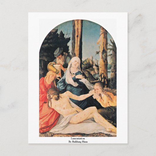 Lamentation by Baldung Hans Briefkaart (Voorkant)