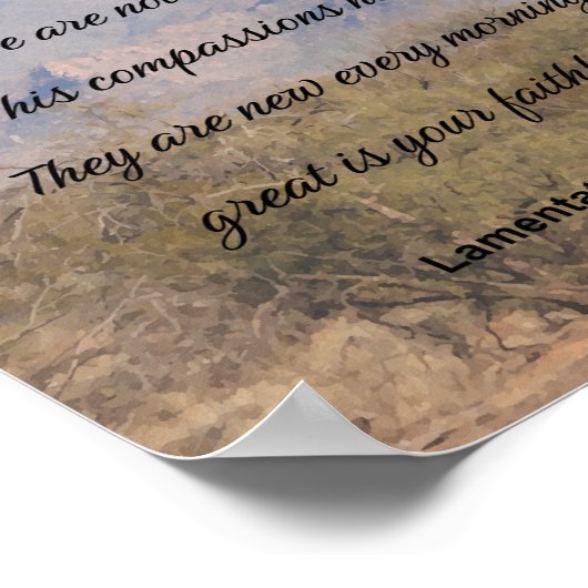 Lamentations 3:21-23, Inspirerend scripts Poster (Hoek)