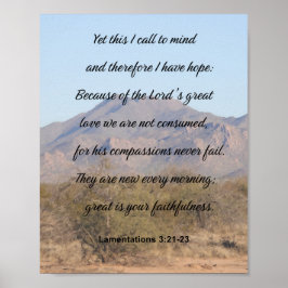 Lamentations 3:21-23, Inspirerend scripts Poster