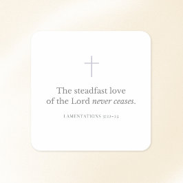 Lamentations 3:22-23 Bible Verse Minimal Faith Vierkante Sticker