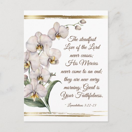 Lamentations 3:22-23 Steadfast Love of the Lord Briefkaart (Voorkant)