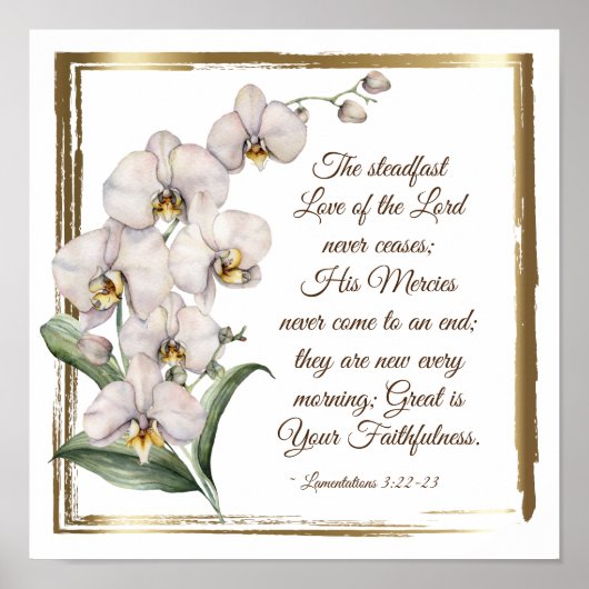 Lamentations 3:22-23 Steadfast Love of the Lord  Poster (Voorkant)