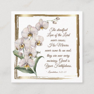 Lamentations 3:22-23 Steadfast Love of the Lord  Vierkante Visitekaartje