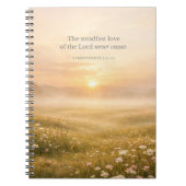 Lamentations 3:22 Bible Verse Christian Faith Notitieboek (Voorkant)